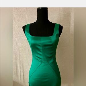 D&G Green Midi Dress with Sophisticated Style